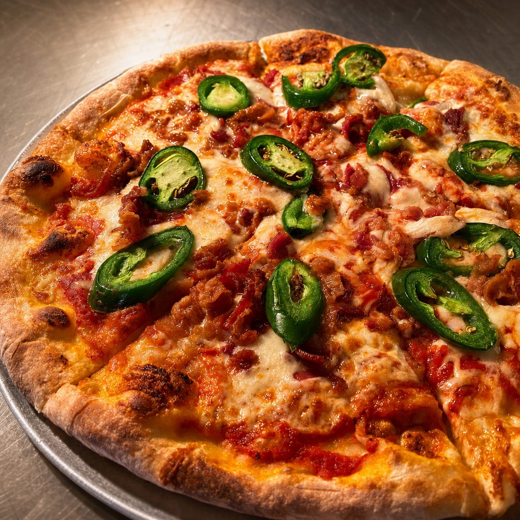 BBQ Chicken Pizza.