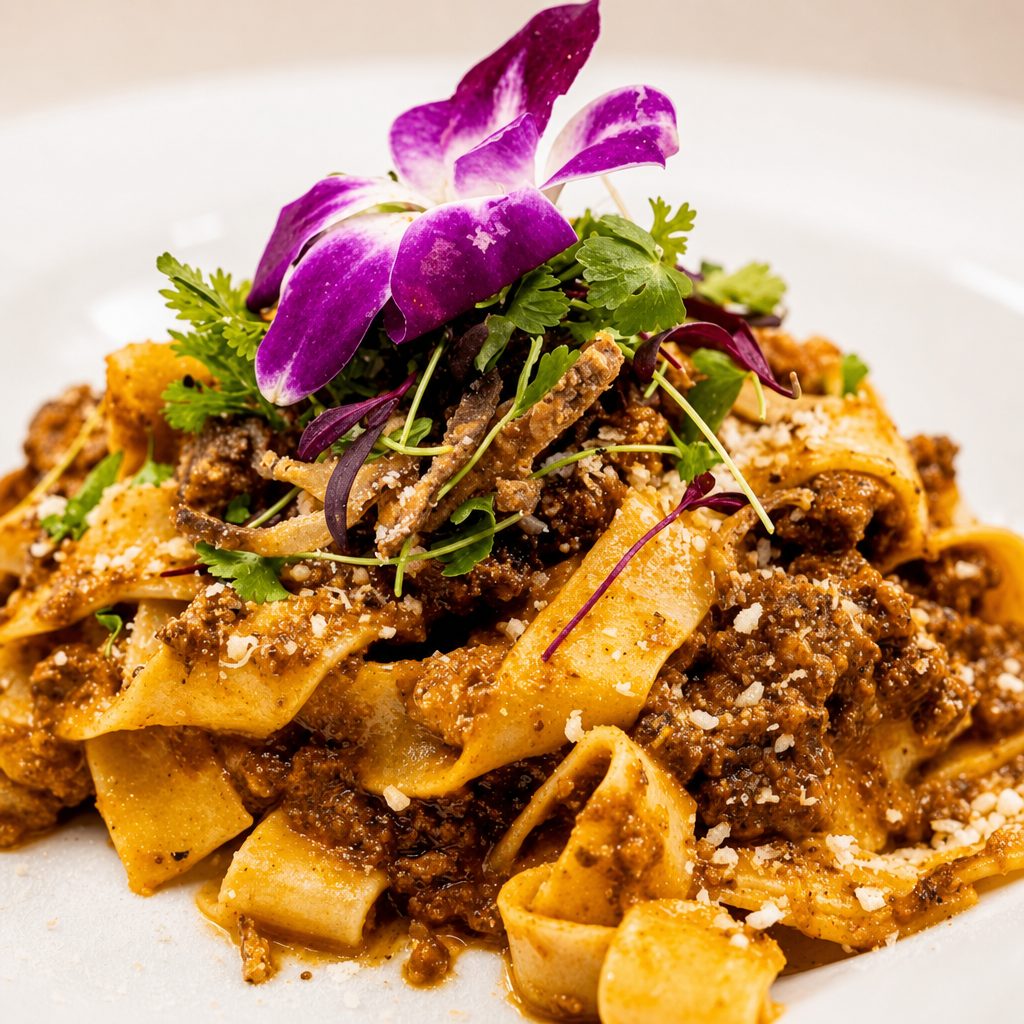 Pappardelle Bolognese.