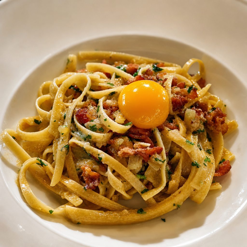 Fettuccine Carbonara.