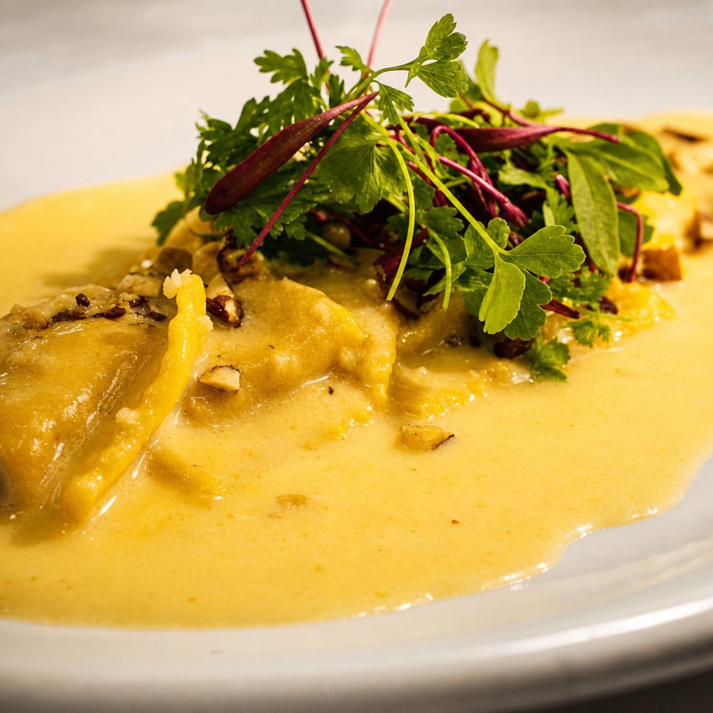 Handcrafted Butternut Squash Ravioli.