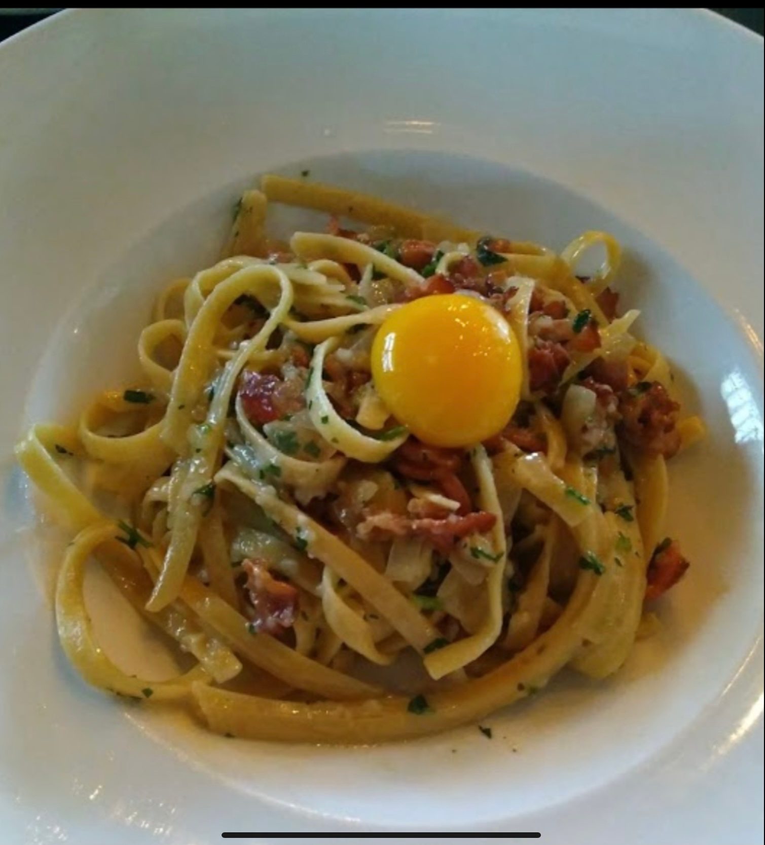 Fettuccine Carbonara.